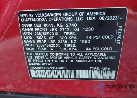 2023 Volkswagen Id.4 Awd Pro S Plus из США, поврежденный, VIN 1V2JNPE86PC046095